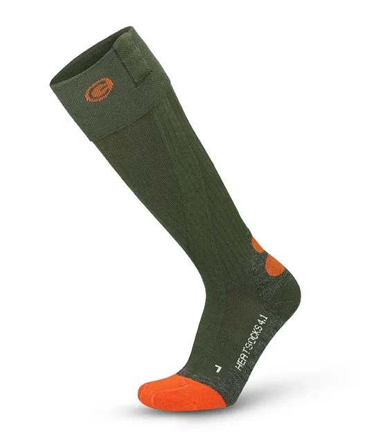 Lenz Heat socks 4.1 toe cap Groen/Oranje