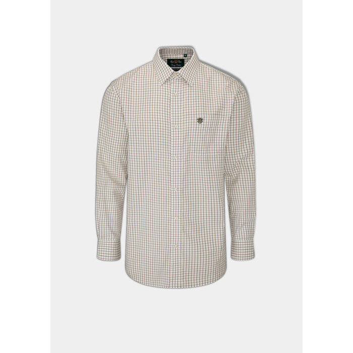 Alan Paine Alan Paine Ilkley shirt | Olive / Rood geruit