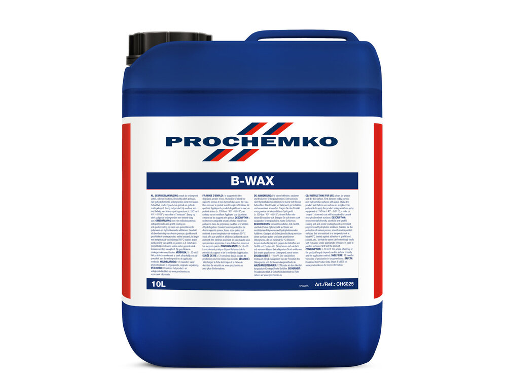 Prochemko B-Wax Selbstoptimierende Anti-Graffiti-Beschichtung (5L)