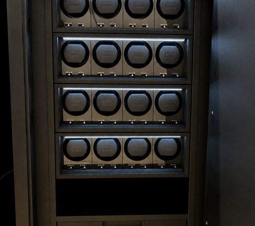 Safe with watchwinders and jewelry drawers