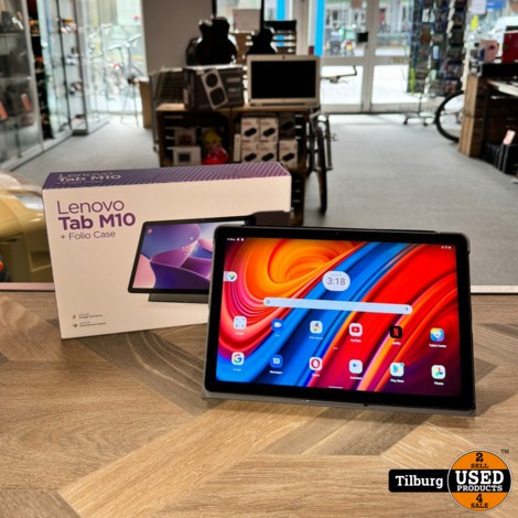 Lenovo Tab M10 3rd Gen 64GB + Folio Case | Nieuwstaat met garantie