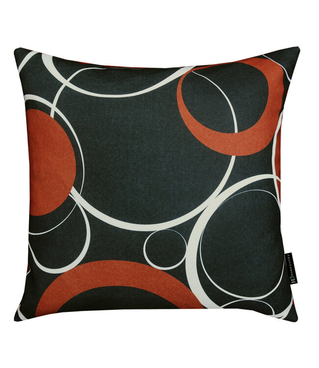 Home Junky Kussen Circles Black and White 50x50 (476)
