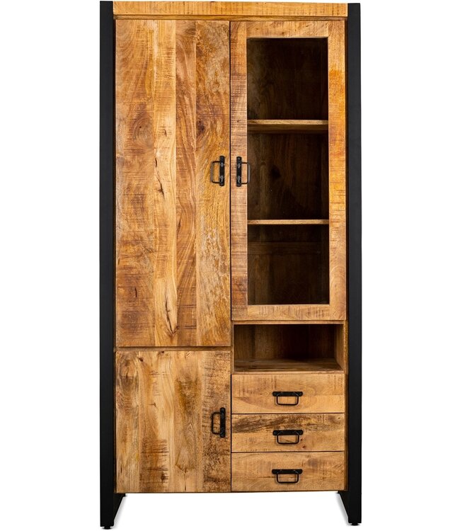 Vitrinekast Ben-Mango. 200 H, 100 B, 45 D