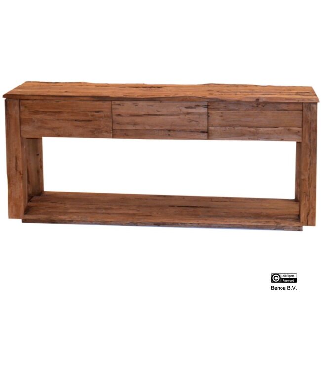 Bridge 3 Drawer Sidetable Teak 160