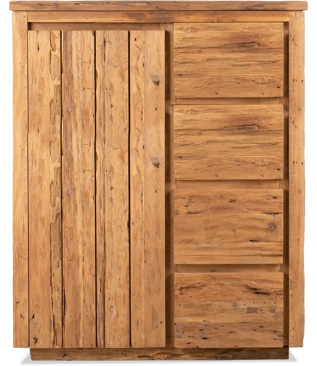 Bridge 1 Door 4 Drawer Cabinet Teak 100
