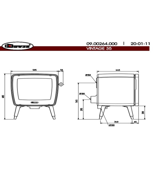 Dovre Vintage 35 houtkachel