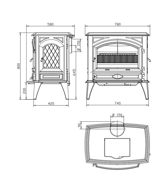 Dovre 760MD Houtkachel