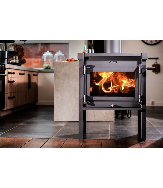 Jacobus 12 doorkijk houtkachel