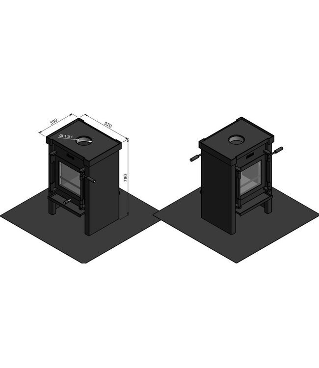 Jacobus 6 doorkijk houtkachel