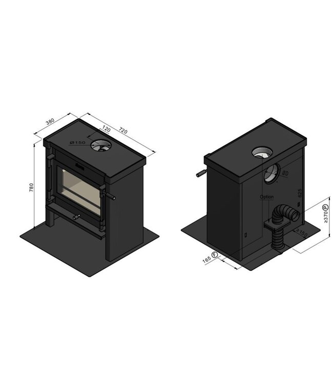 Jacobus 12 houtkachel