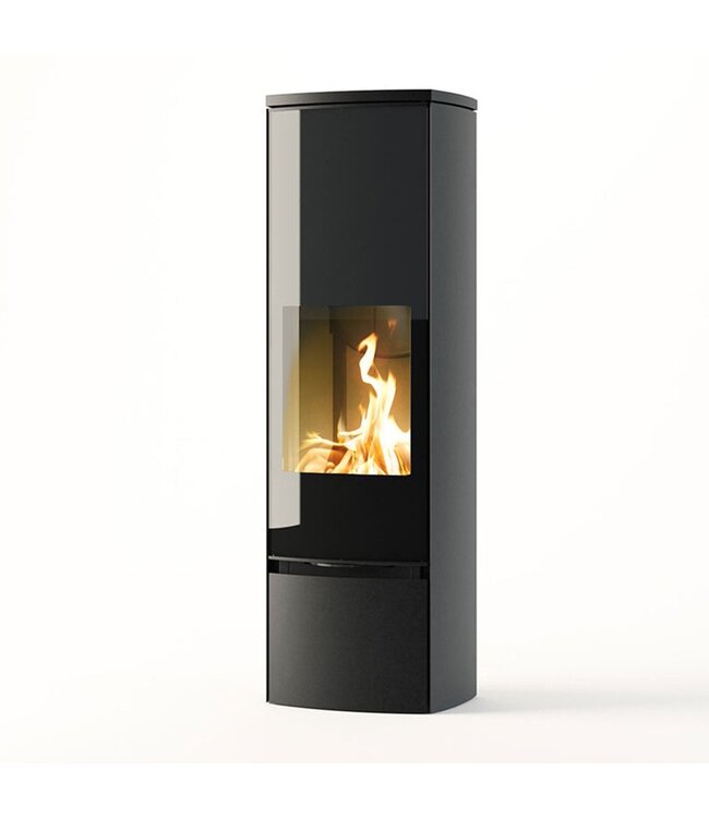 Jydepejsen Jydepejsen Bella Hoog 5 kW Zwart – Slanke houtkachel voor compacte en stijlvolle verwarming