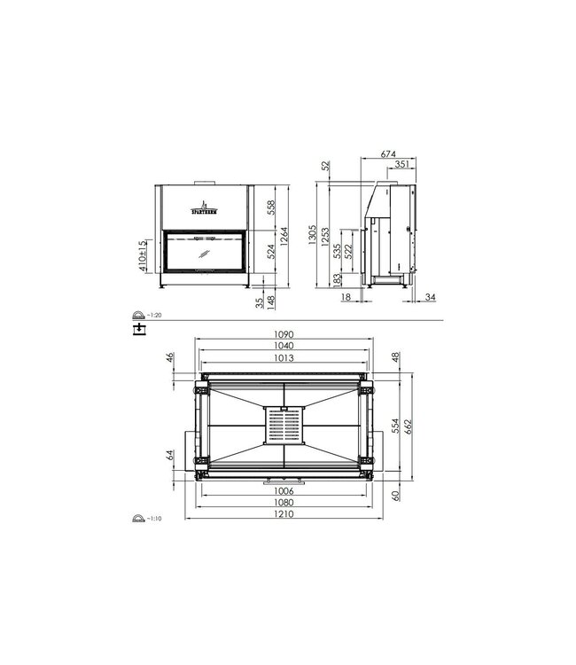 Spartherm Linear Tunnel 100x52 (vaste greep)
