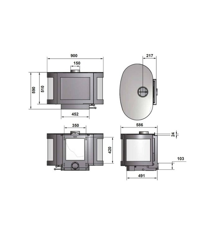 Wanders Black Pearl houtkachel