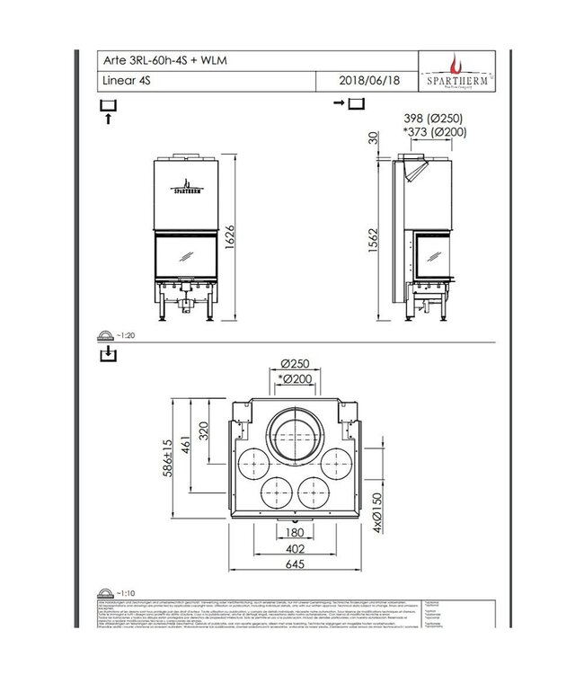 Spartherm Linear Triple 60x38x50 (vaste greep)