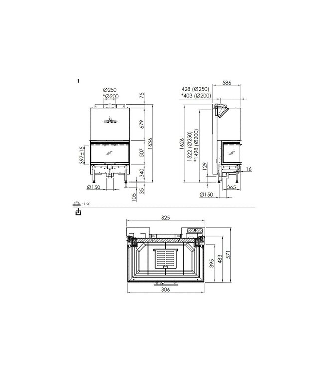 Spartherm Linear Triple 80x41x50 (vaste greep)