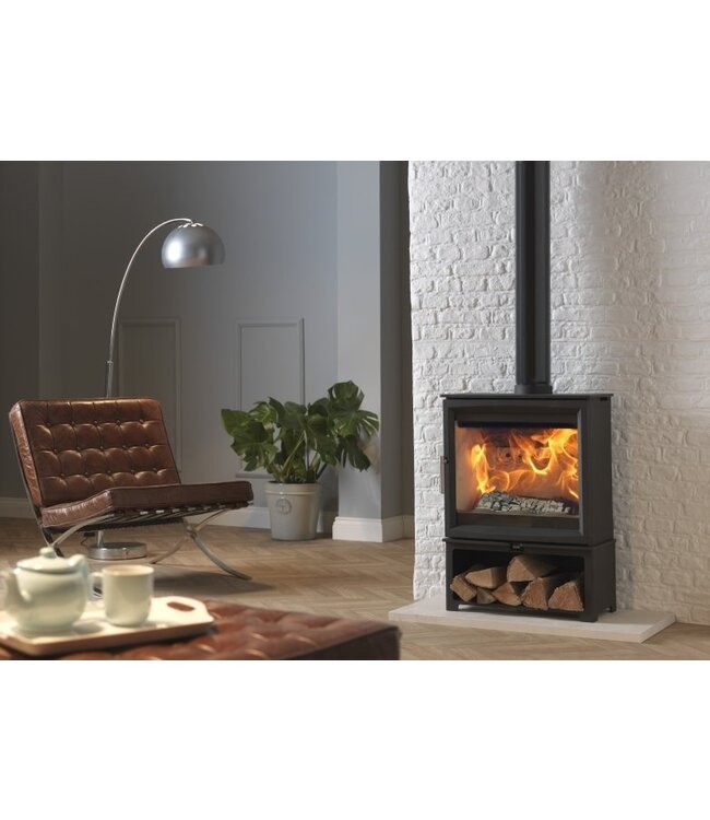 Charlton & Jenrick Fireline Woodtec 5 kW-XW extra breed 564 mm met houtvak