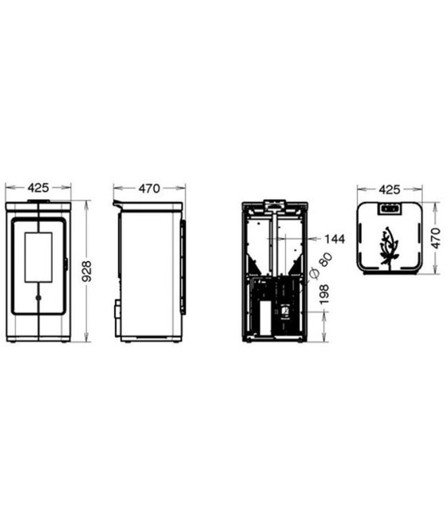 Thermorossi 2000 Metalcolor pelletkachel