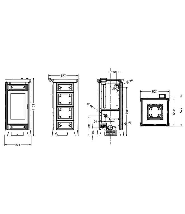 Thermorossi Kokkola Plus pelletkachel