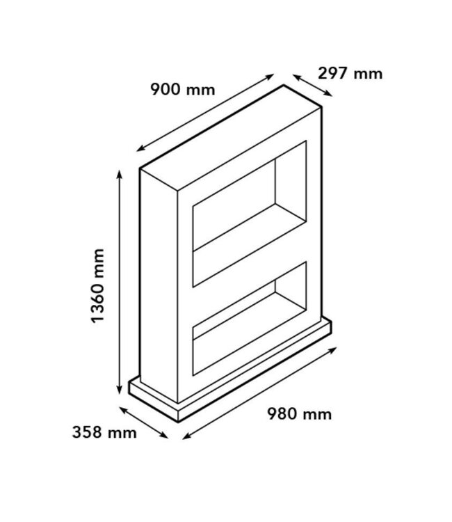 Xaralyn Lasize vrijstaande doorkijkhaard