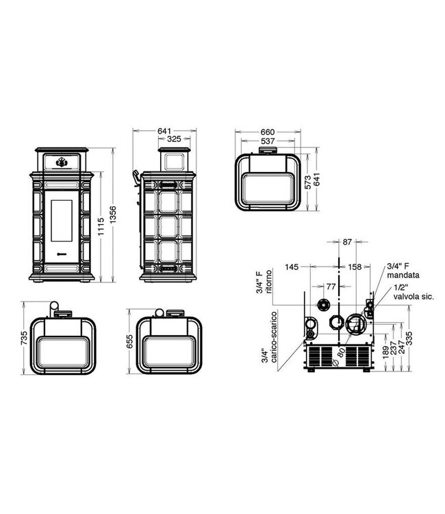 Thermorossi Montreux Plus pelletkachel