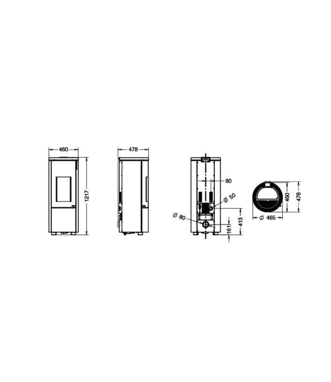 Thermorossi Pop 6 pelletkachel