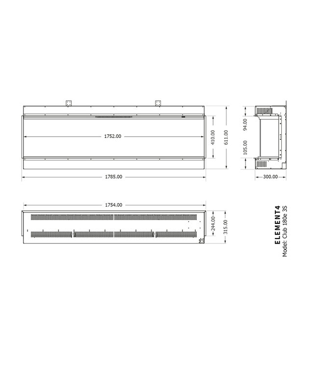 Element4 Club 180 E 3-zijdig