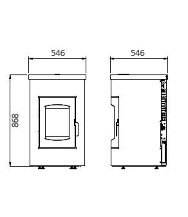 Duroflame Duroflame Abel Large Remote Control Pelletkachel – Stil, krachtig en te bedienen op afstand