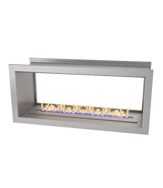 Icon Fires Double Sided Slimline Firebox 1100 met Slimline 800 Brander