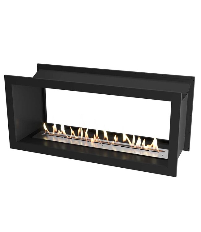 Icon Fires Double Sided Slimline Firebox 1350 met Slimline 1100 Brander