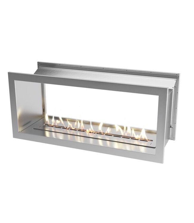 Icon Fires Double Sided Slimline Firebox 1350 met Slimline 1100 Brander