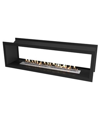 Icon Fires Double Sided Slimline Firebox 2000 met Slimline 1400 Brander