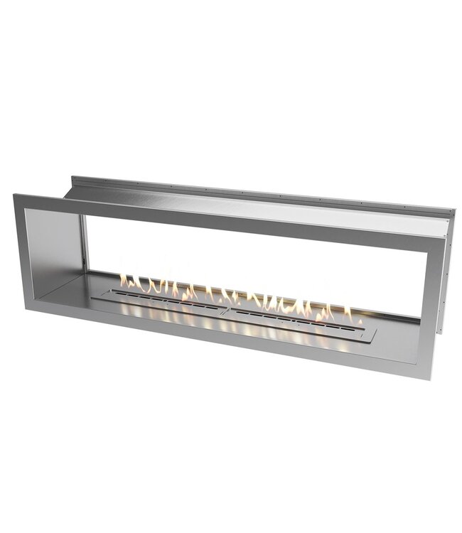 Icon Fires Double Sided Slimline Firebox 2000 met Slimline 1400 Brander
