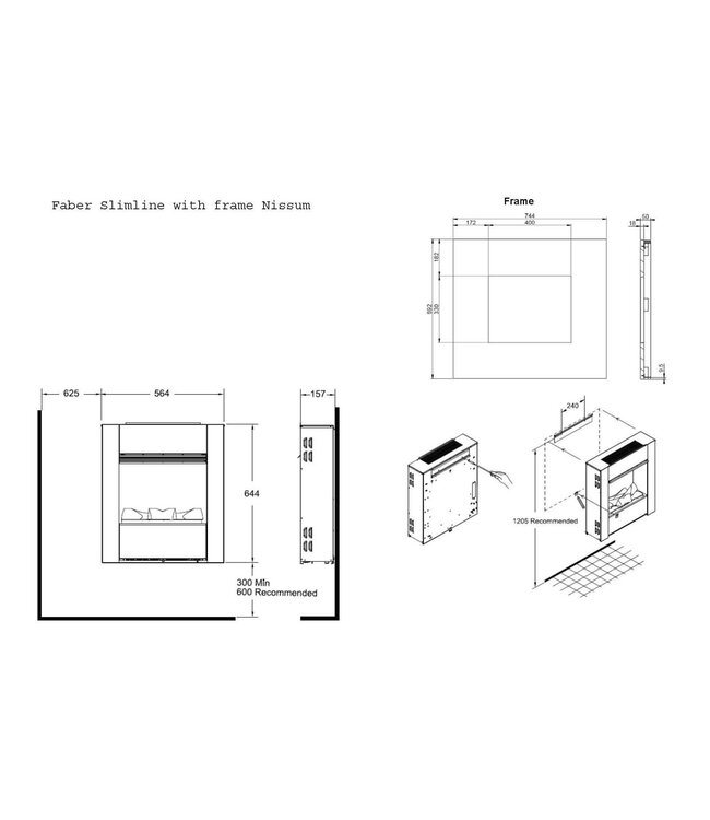 Dimplex Nissum Concrete S elektrische haard