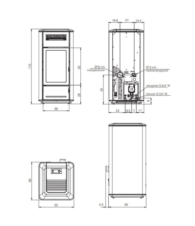 Edilkamin Milla H 15 Up