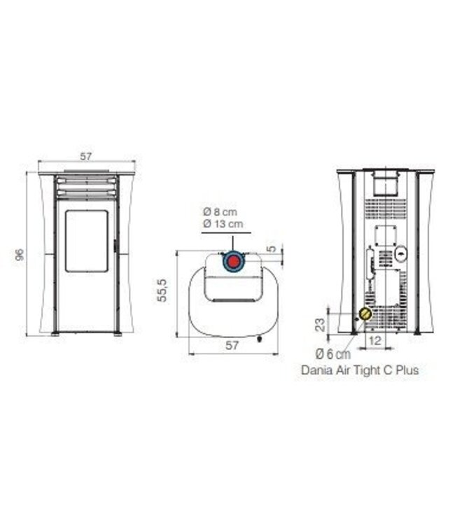 Edilkamin Dania Air Tight C pelletkachel