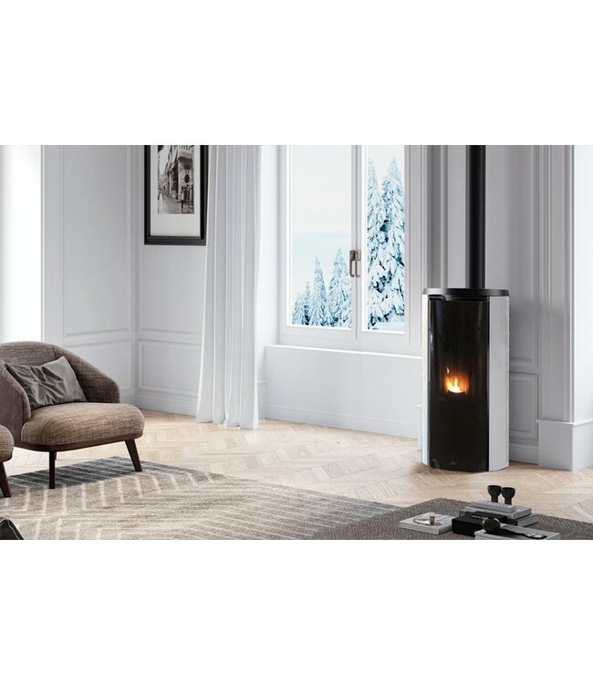 Edilkamin Edilkamin Celia Air Tight C Magic Black pelletkachel – 7,2 kW met WiFi en glasdesign