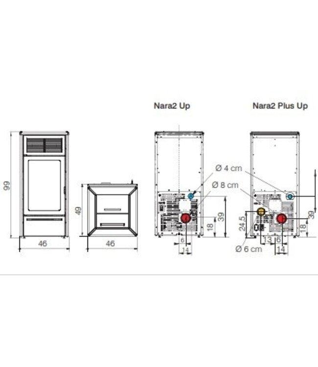 Edilkamin Edilkamin Nara 7 EVO pelletkachel 816290 – 6,9 kW met WiFi en keramiek