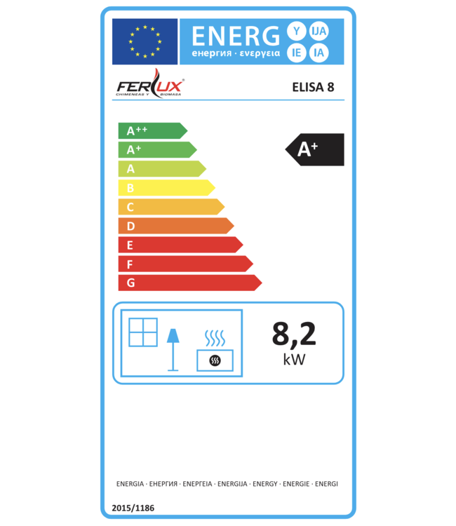 Ferlux Ferlux Pelletkachel Elisa 8 kW – Stille, slimme en krachtige verwarming voor middelgrote ruimtes