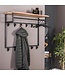 Rispens Kapstok edge hoog 12 haken hoedenplank / Massief acacia naturel