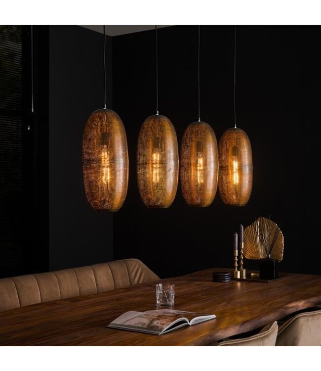 Rispens Hanglamp 4L cosmic / Brons antiek