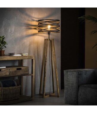 Rispens Vloerlamp twist houten kruisframe