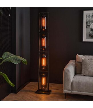 Rispens Tower 4L smoke glas-geperforeerd staal / Artic zwart