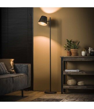 Rispens Vloerlamp 1L verstelbare metalen kap / Charcoal