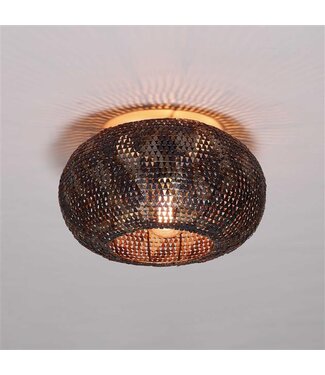 Rispens Plafondlamp Ø40 armor / Zwart bruin