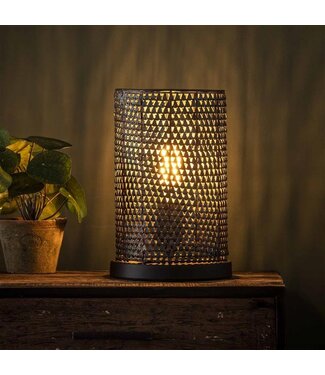 Rispens Tafellamp armor tube / Zwart bruin
