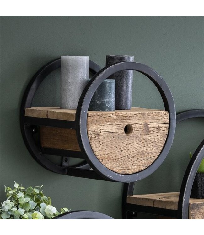 Rispens Wandschap circular Ø30 met lade / Robuust hardhout