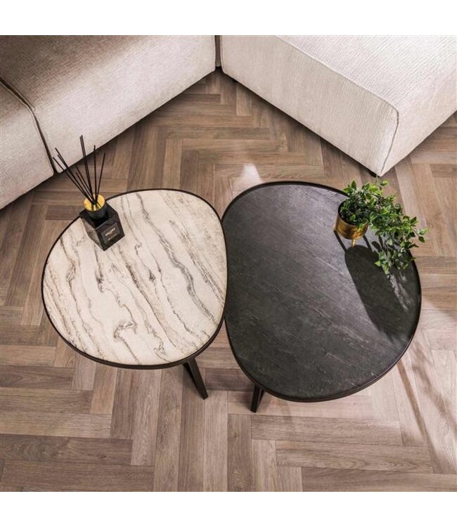 Rispens Salontafel set/2 slate driehoek