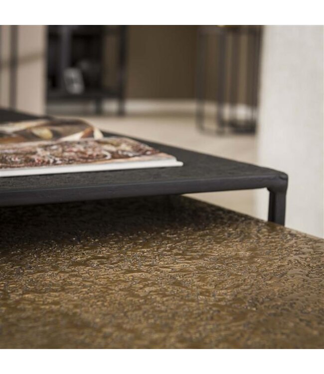 Rispens Salontafel set/2 rechthoek iron metallic