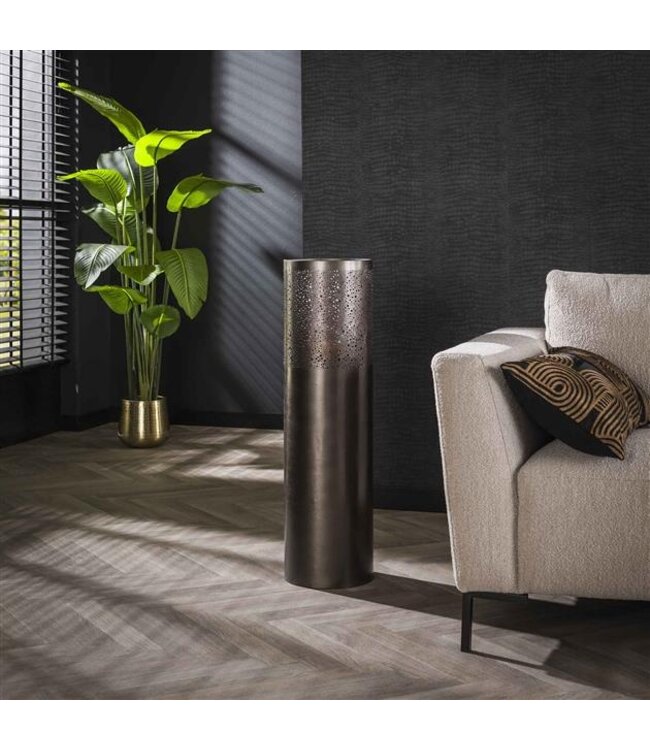 Rispens Vloerlamp Ø25 cilinder 90cm / Zwart nikkel