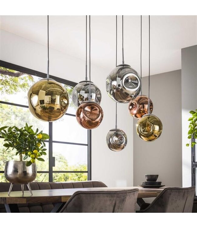 Rispens Hanglamp 4+3 stellar / Oud zilver